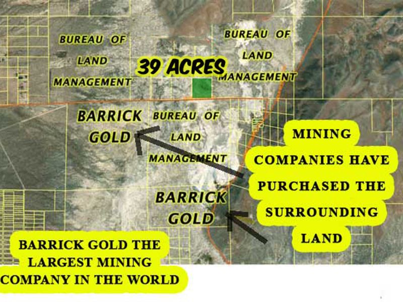 NV Ranch with Minerals, Gold Area : Crescent Valley : Eureka County : Nevada
