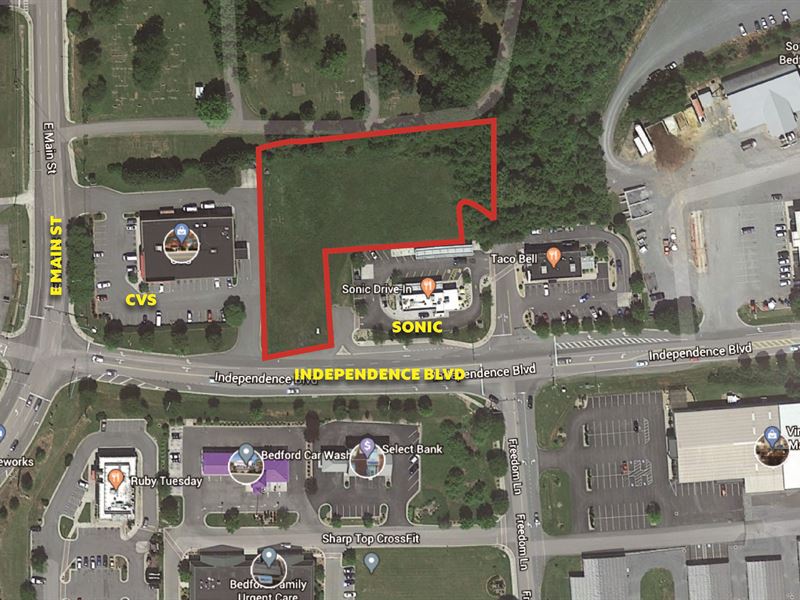 Commercial Lot Auction 2 Lots : Bedford : Bedford County : Virginia