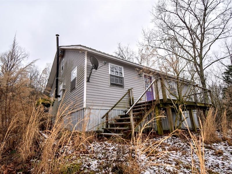Rustic Cabin Style Home, 2.0 Acres : Lobelville : Perry County : Tennessee
