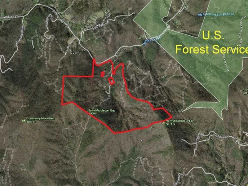 222 Acres, Rare, Large Acreage : Cullowhee : Jackson County : North Carolina