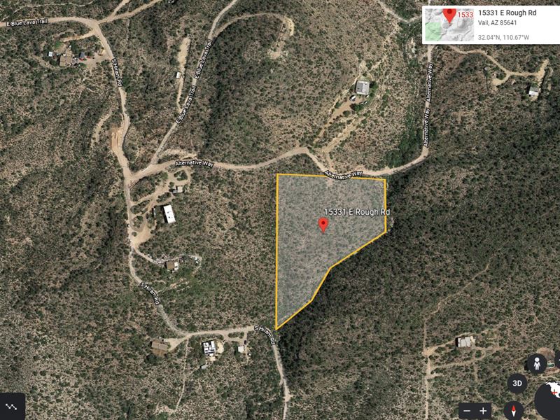 5 Acres Cienega Creek in Vail AZ : Vail : Pima County : Arizona