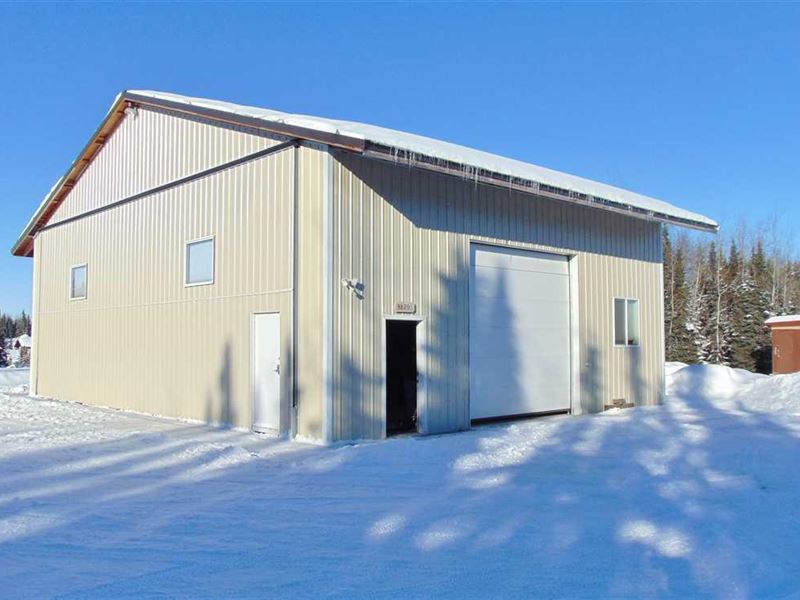 50X36 Hangar / Shop on 6 +Acres : Sterling : Kenai Peninsula Borough : Alaska