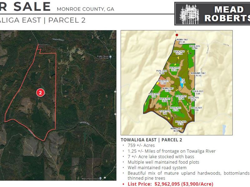 Towaliga East : Forsyth : Monroe County : Georgia