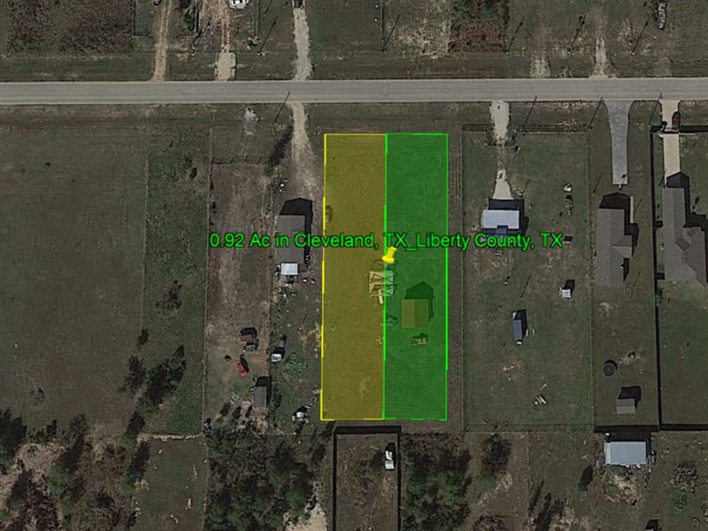 .92 Acres in Cleveland, TX : Cleveland : Liberty County : Texas