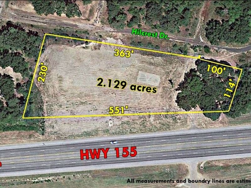 Commercial Land Highway Frontage : Flint : Smith County : Texas