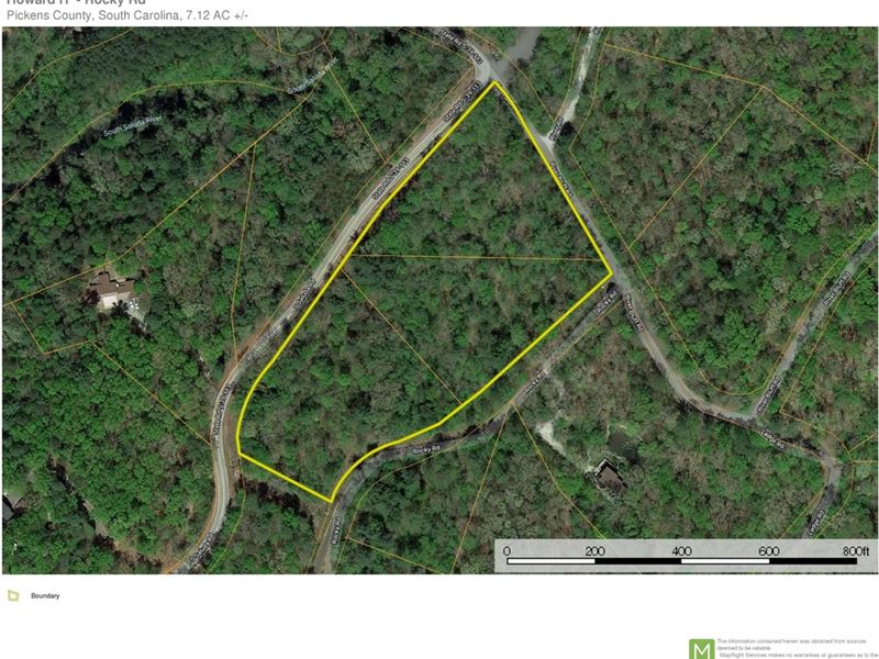 7.12-Acres-Beautiful Wooded Lot : Cleveland : Pickens County : South Carolina