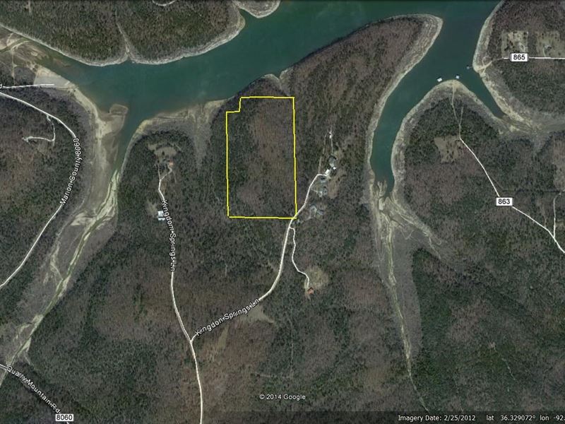 Almost 1/2 Mile Frontage Bull : Flippin : Marion County : Arkansas