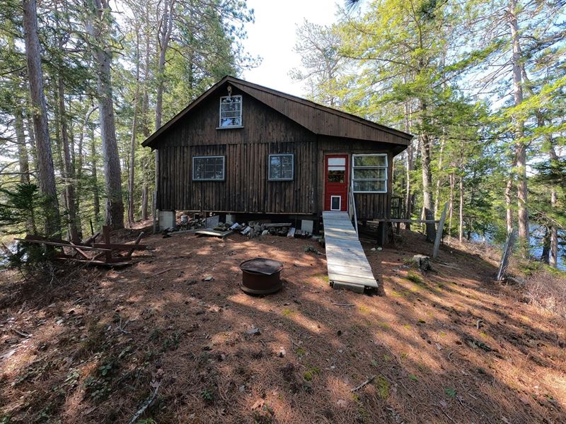 Lakefront Log Cabin, Land for Sale in Maine, 276860 LANDFLIP