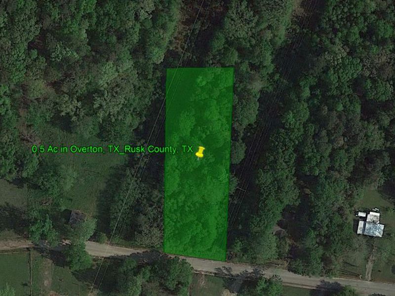 .5 Acres in Overton, TX : Overton : Rusk County : Texas
