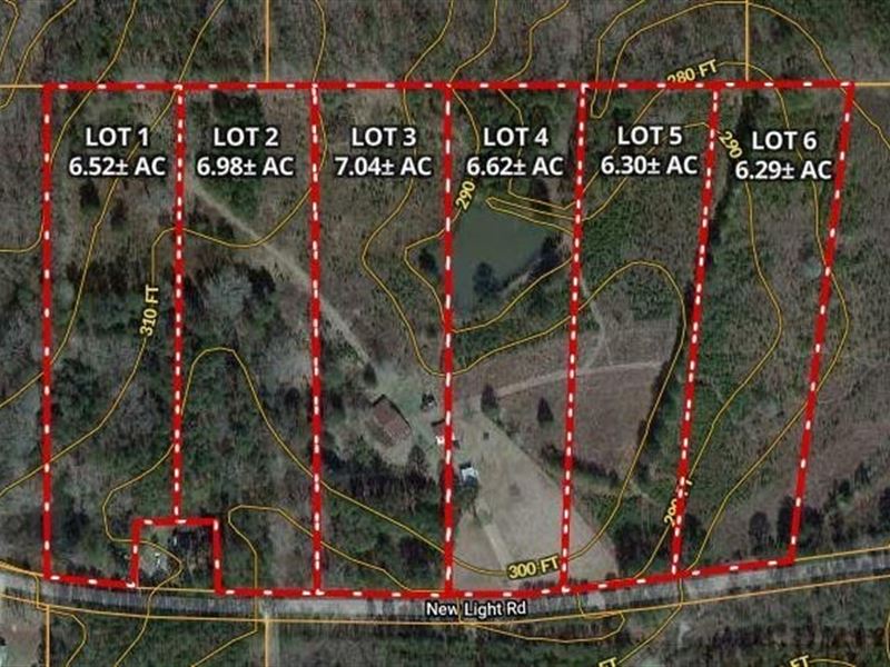 6.29 Acres, Lot 6 New Light Rd : Starkville : Oktibbeha County : Mississippi