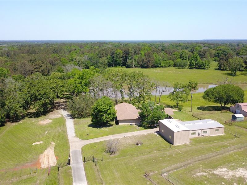 Country Home & Acreage Pond East TX : Palestine : Anderson County : Texas
