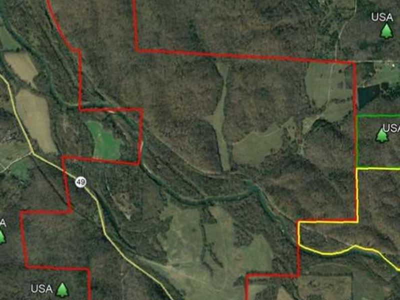 1000 Acres for Sale in Wayne County : Mill Springs : Wayne County : Missouri