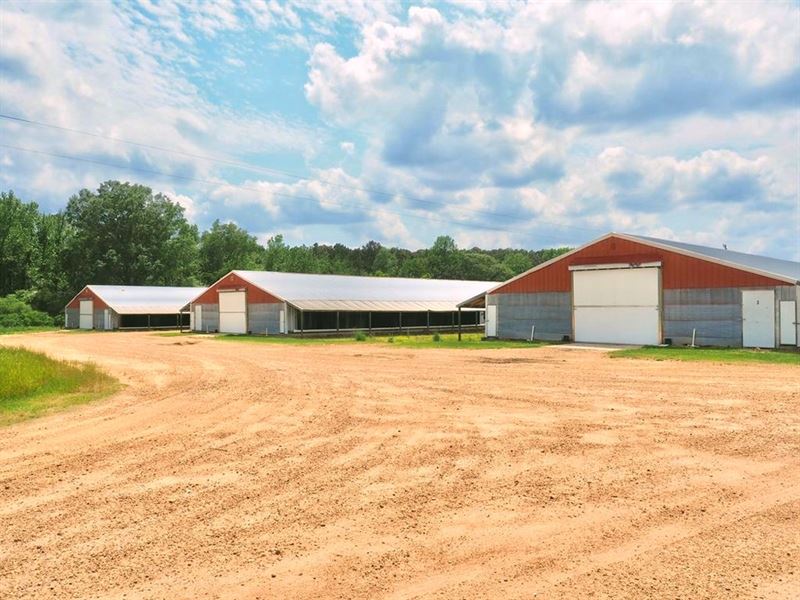 6 House Broiler Poultry Farm For Sa : Smithdale : Amite County : Mississippi