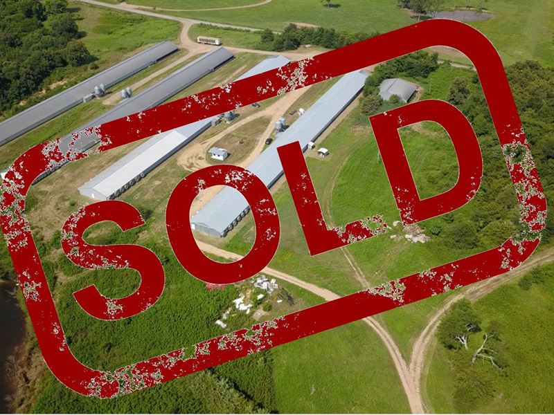 Broiler Farm with 40 Acres : Ozark : Franklin County : Arkansas