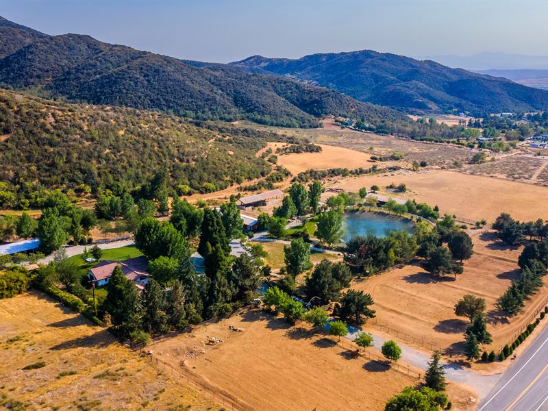 Beautiful Ranch with a Pond & View : Oak Glen : San Bernardino County : California