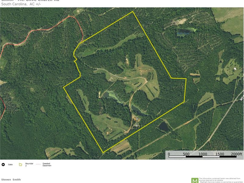 130-Acres-Water Features Abound : Blackstock : Fairfield County : South Carolina