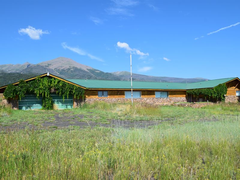 Colorado Mtn Log Home, Views : Westcliffe : Custer County : Colorado