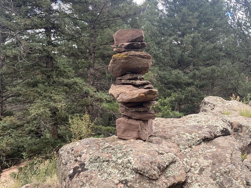 Forbes Park, Rocks, and Gate Close : Fort Garland : Costilla County : Colorado