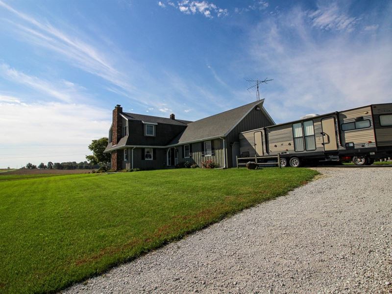 Home & Land for Sale, 40 Acres Mix : Rensselaer : Jasper County : Indiana