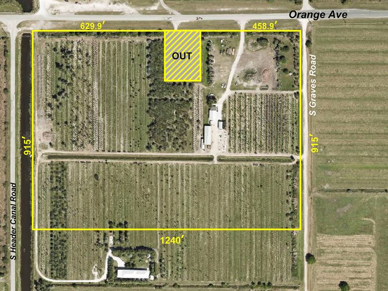 25.37 Ac Farm Parcel in SE Florida : Fort Pierce : Saint Lucie County : Florida