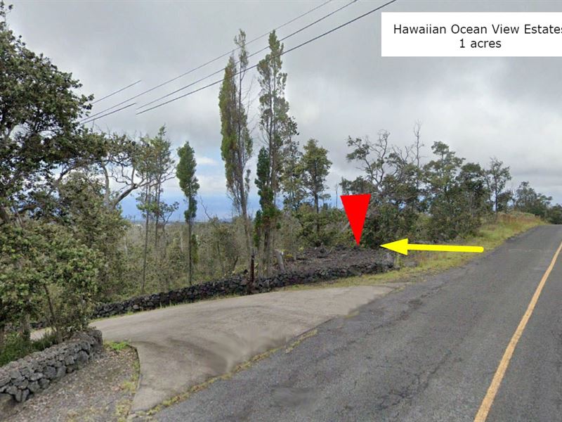 1 Acre in Hawaii Ocean View Estates : Ocean View : Hawaii County : Hawaii