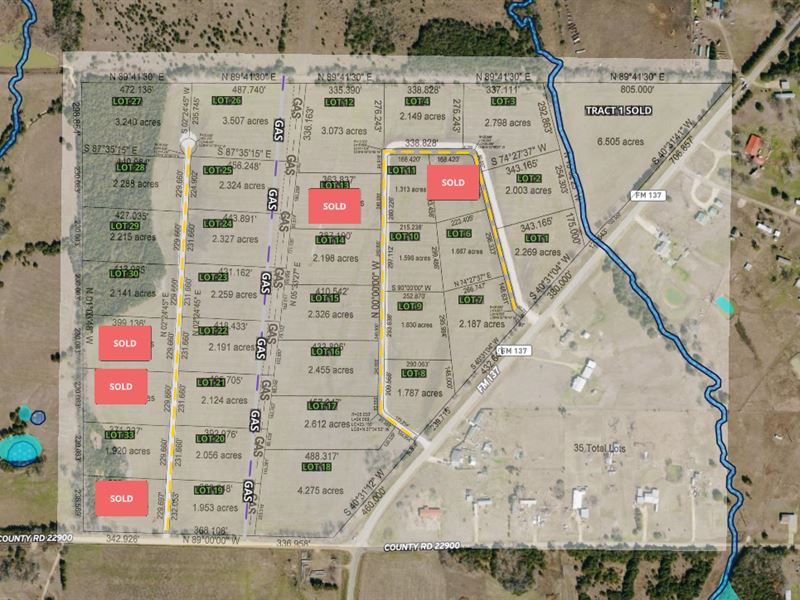 New Country Build Site Lots : Paris : Lamar County : Texas