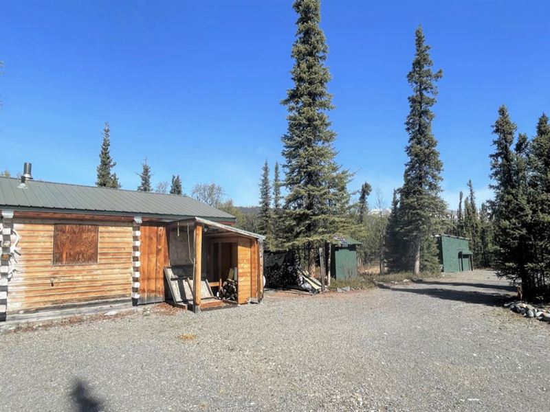 Remote Cabin on 7+ Acres Land for Sale in Slana, Southeast Fairbanks