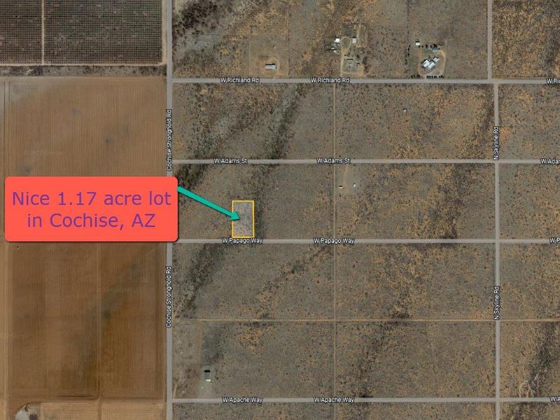 Nice 1.17 Acre NW of Pearce, AZ : Cochise : Cochise County : Arizona