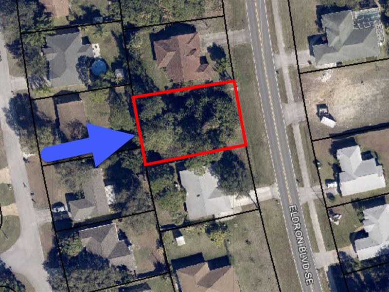 City Water Lot in Palm Bay : Palm Bay : Brevard County : Florida