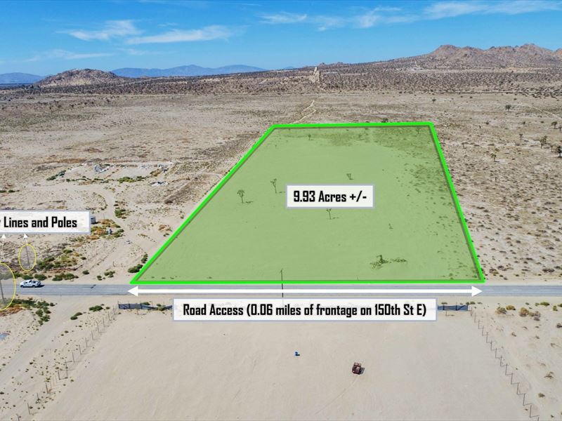 9.93 Acres in Lake Los Angeles, CA : Lake Los Angeles : Los Angeles County : California