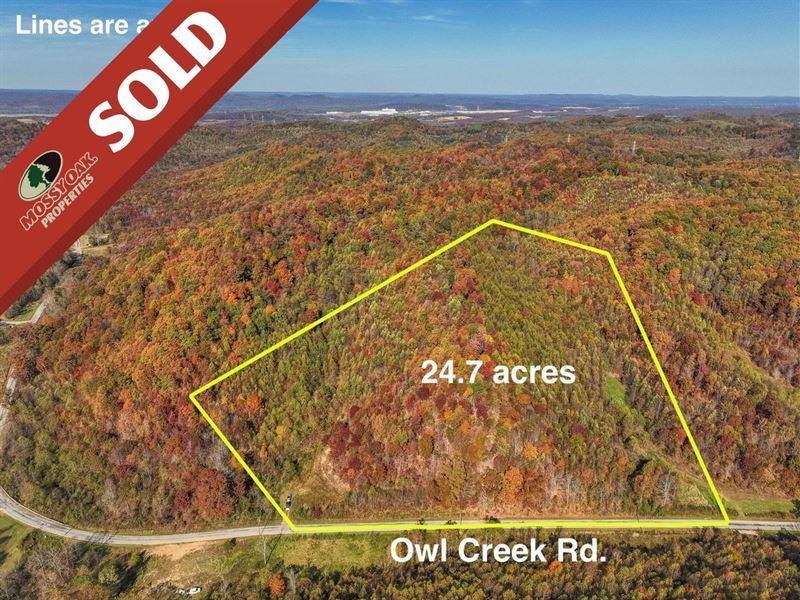 Owl Creek Rd, 24 Acres, Pike Coun : Lucasville : Pike County : Ohio