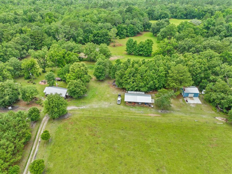 78 Ac Farm w House, Pond & Barns : Monticello : Jefferson County : Florida