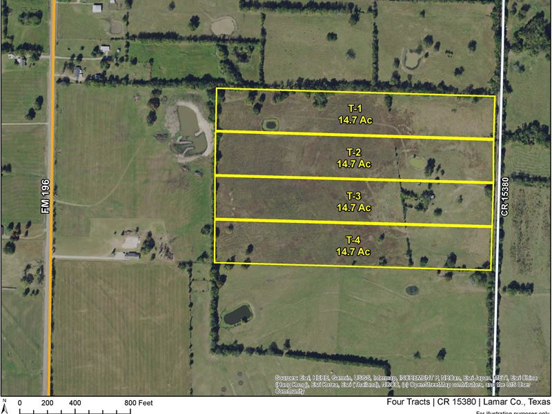 14.7 Acres, CR 15380 T-4 : Pattonville : Lamar County : Texas
