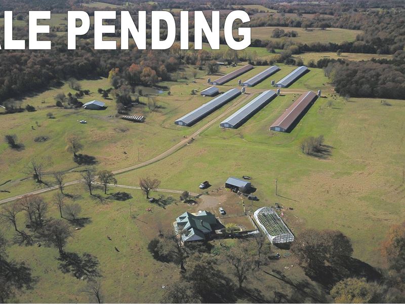 Turkey Farm with 6 Houses & 143 Ac : Ozark : Franklin County : Arkansas