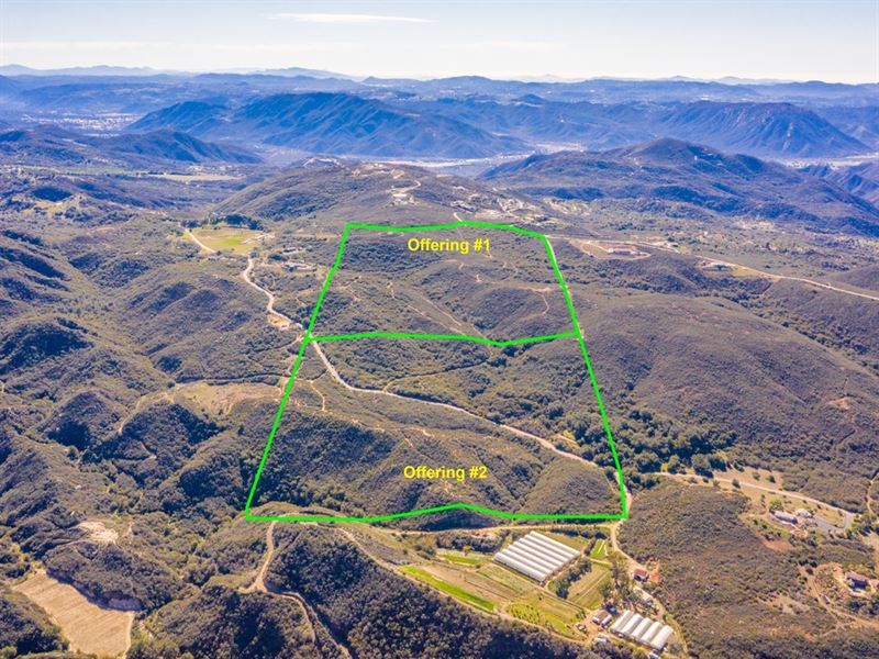 Breathtaking 71 Acre Hilltop Panora : Pala : San Diego County : California
