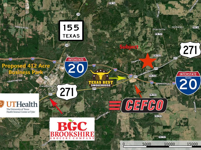 49 Acre Development Opportunity : Winona : Smith County : Texas