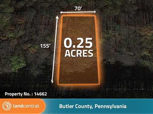 .25 Acre in Butler County, PA : Connoquenessing : Butler County : Pennsylvania