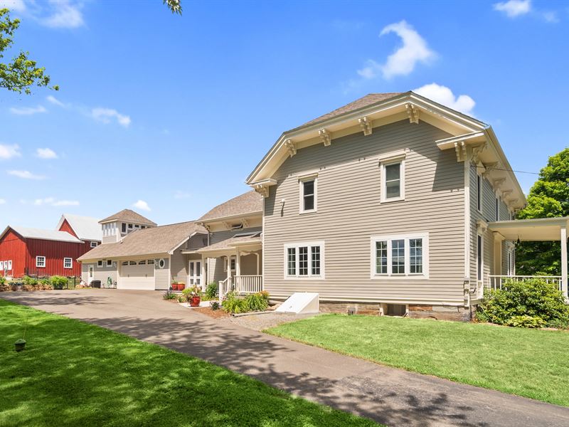 Storybook Setting, Colonial Home : Newfield : Tompkins County : New York