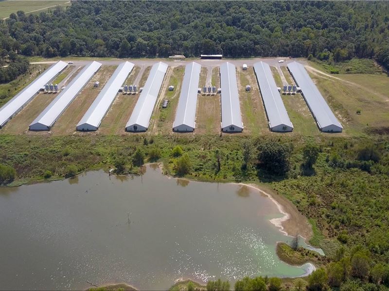 Arkansas 8 House Broiler Farm : Mena : Polk County : Arkansas