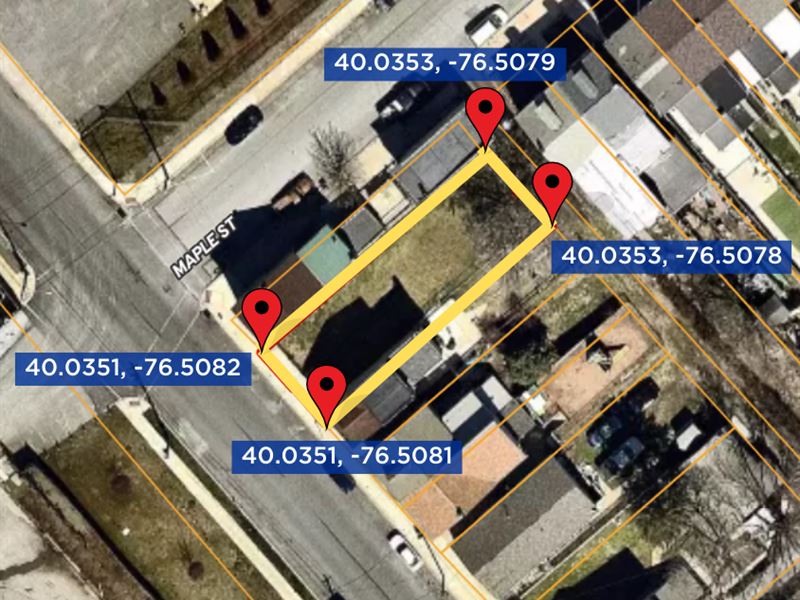 No HOA, Double Lot in Columbia : Columbia : Lancaster County : Pennsylvania