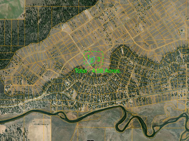 Stunning Adjoining 3 Lots, 4.56 Ac : Sprague River : Klamath County : Oregon