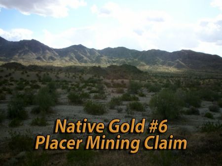 10 Acre Arizona Gold Mining Claim : Parker : La Paz County : Arizona