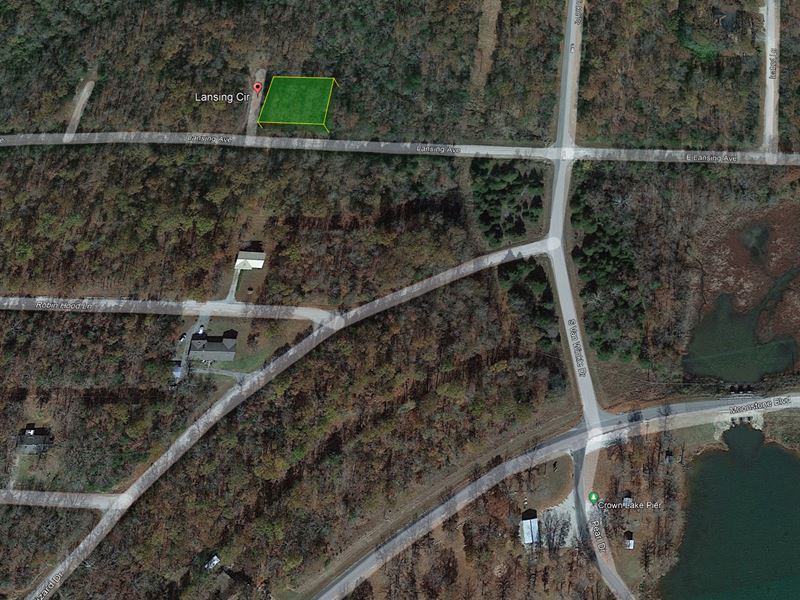 Corner Lot in Cul-De-Sac Near Lake : Horseshoe Bend : Izard County : Arkansas