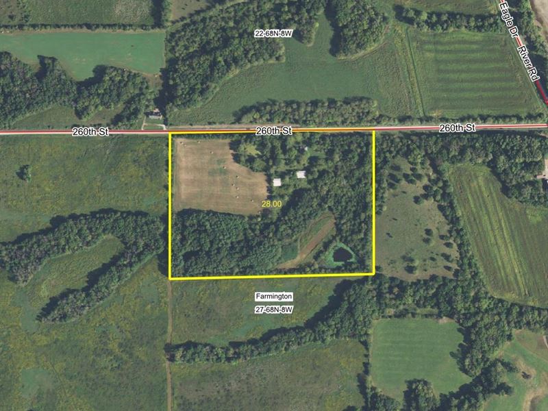 28 Acre M/L Hunting Property in Van : Bonaparte : Van Buren County : Iowa