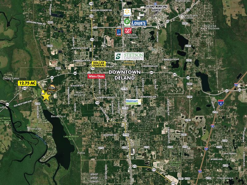 Deland Sunrail Industrial Land : Deland : Volusia County : Florida