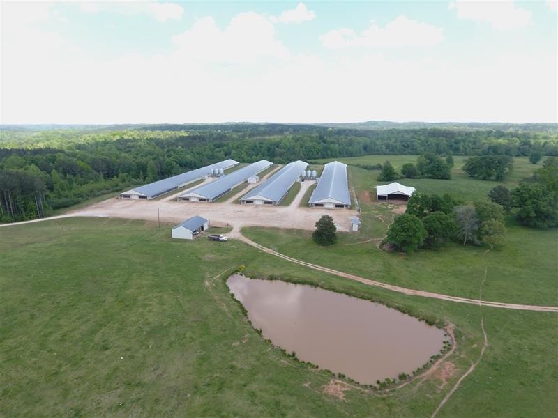4 Mega House Broiler Poultry Farm : Roanoke : Randolph County : Alabama