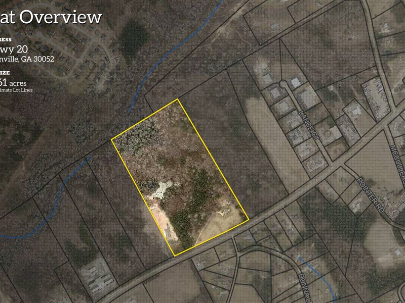 43.61 Acres, Hwy 20, Zoned B-2 : Loganville : Walton County : Georgia