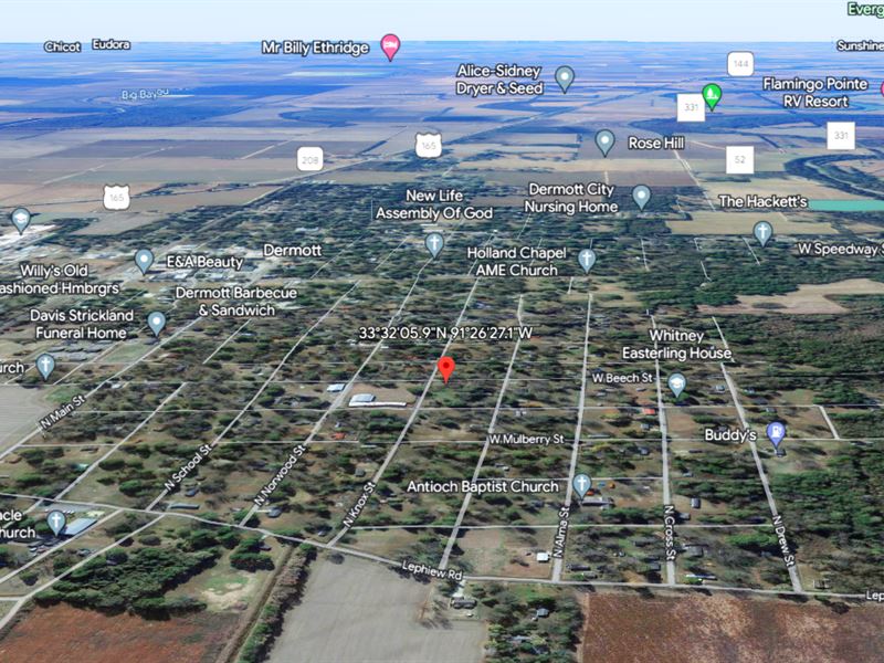 Serene Neighborhood for $170.09/Mo : Dermott : Chicot County : Arkansas