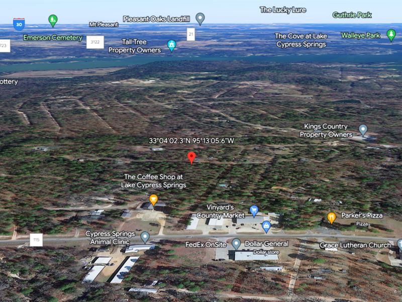 Prime Land for Just $241.53/Mo : Scroggins : Franklin County : Texas