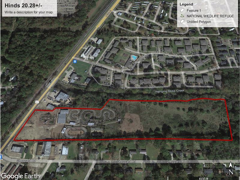 20.28 Ac Commercial Land, MS : Jackson : Hinds County : Mississippi